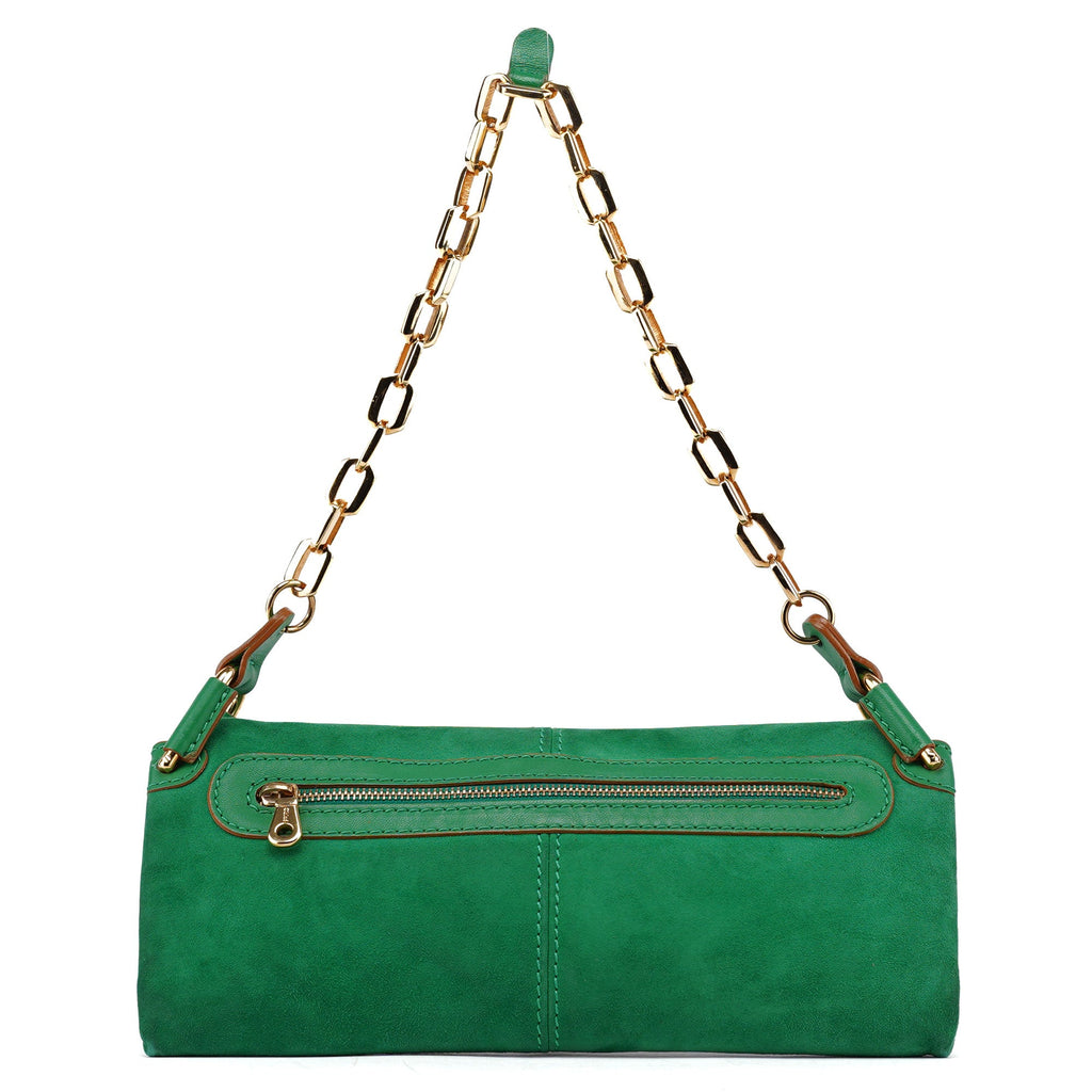Fall 2004 Green Suede Chain Shoulder Bag
