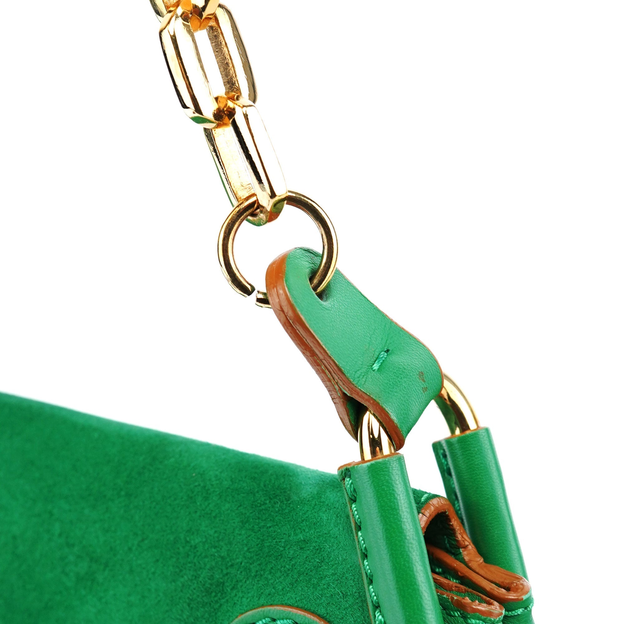 Fall 2004 Green Suede Chain Shoulder Bag