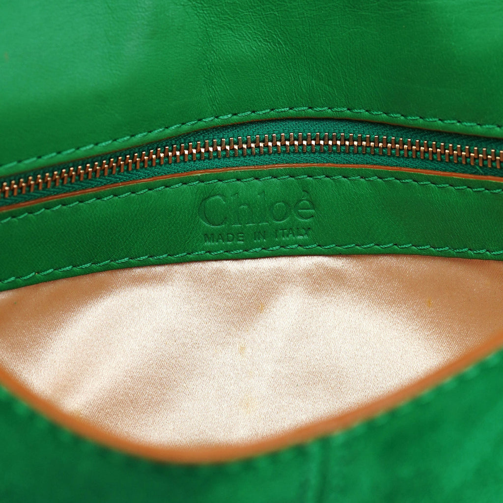 Fall 2004 Green Suede Chain Shoulder Bag