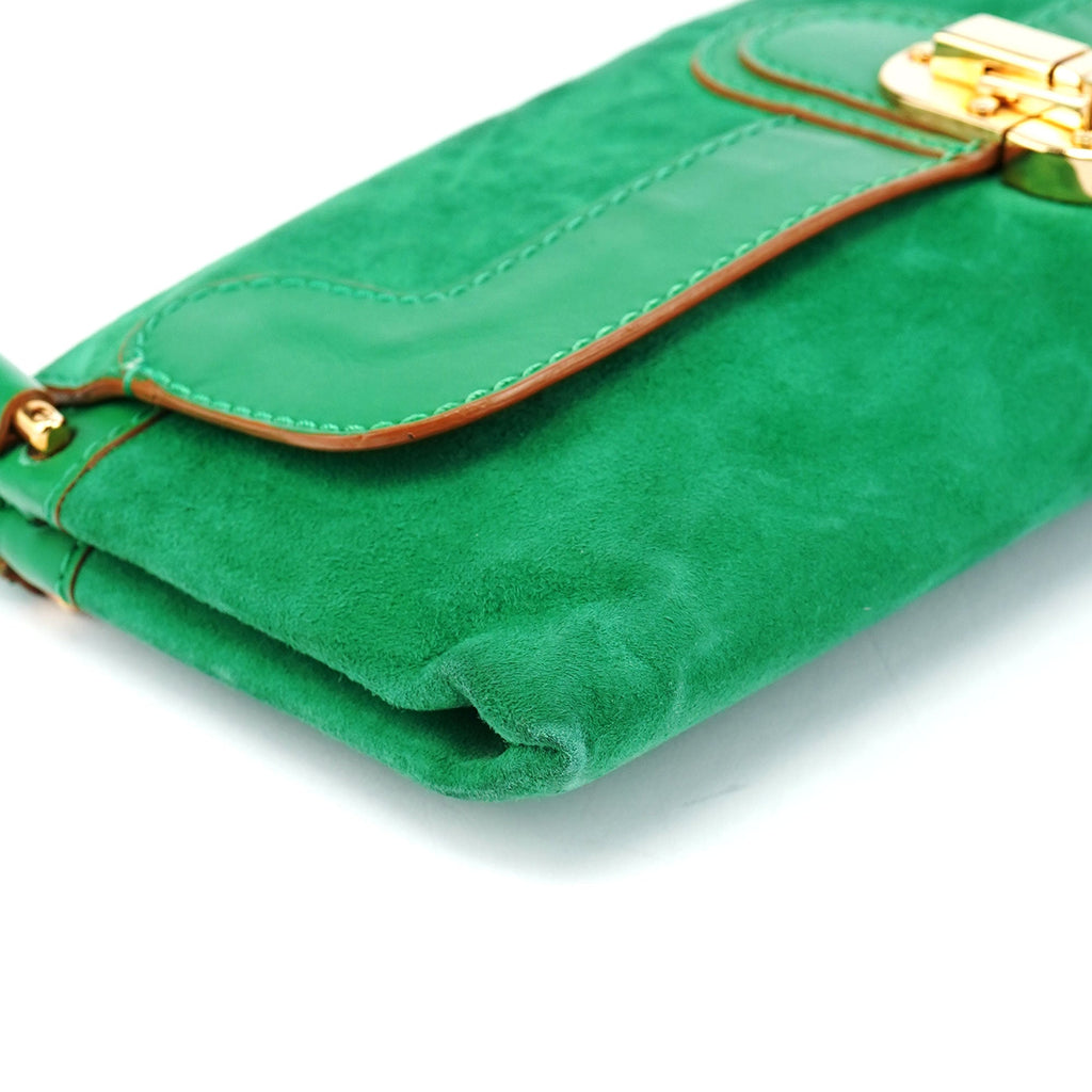 Fall 2004 Green Suede Chain Shoulder Bag