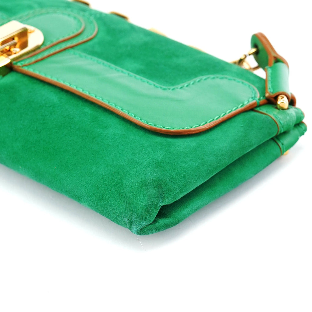 Fall 2004 Green Suede Chain Shoulder Bag
