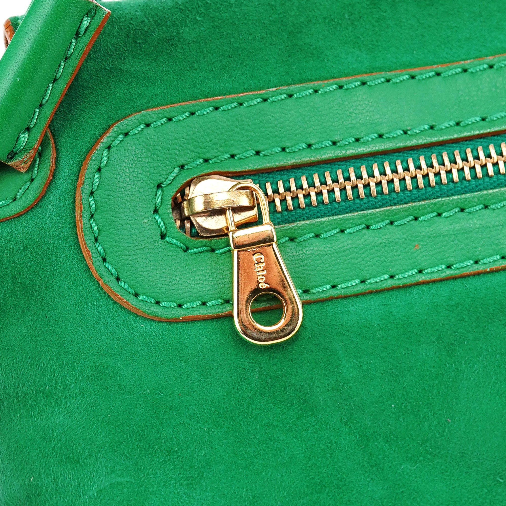 Fall 2004 Green Suede Chain Shoulder Bag