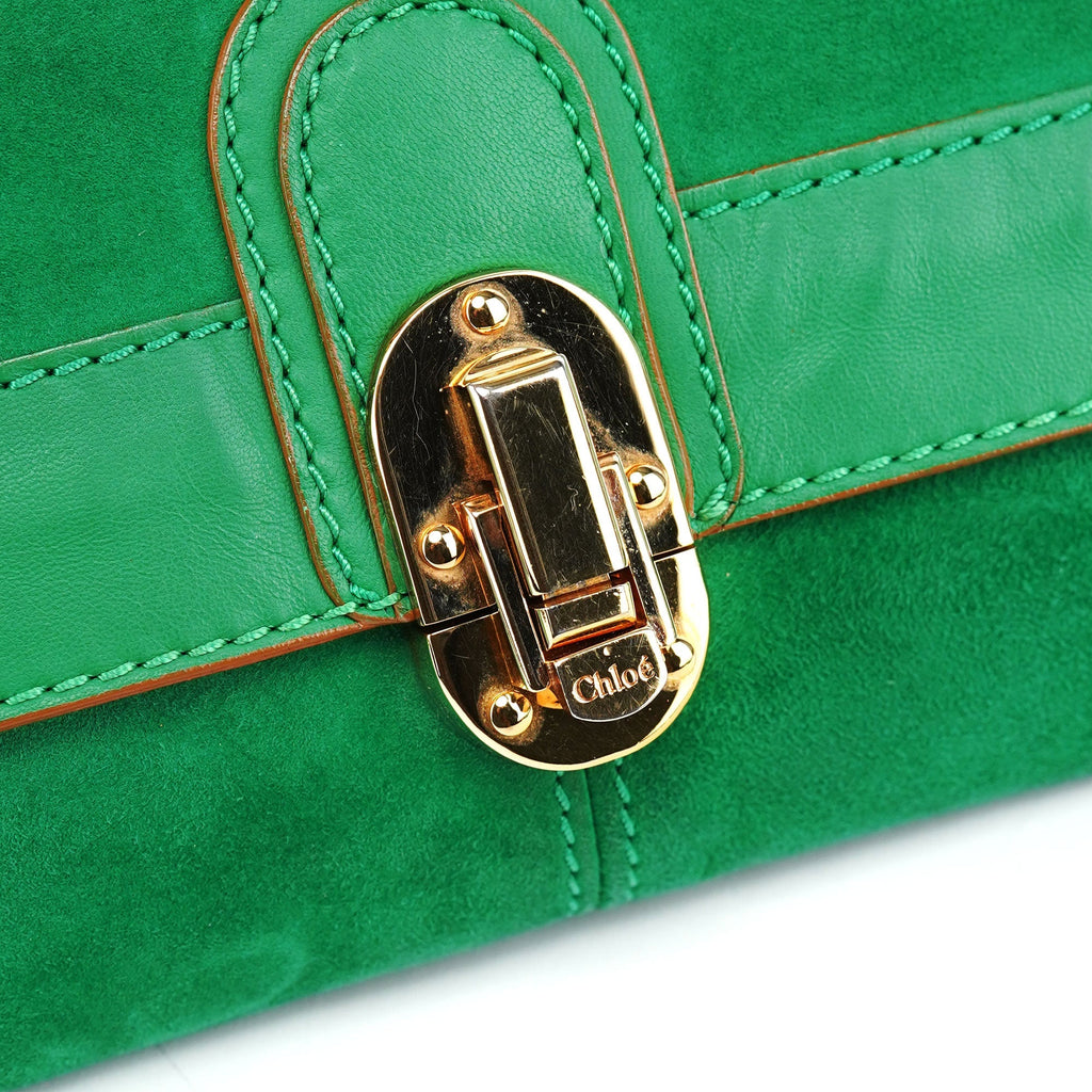 Fall 2004 Green Suede Chain Shoulder Bag
