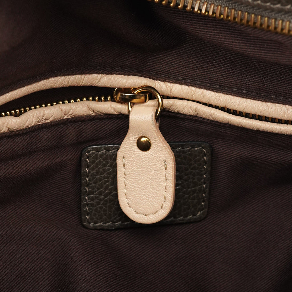 Greige Leather Paraty 2-Way Bag