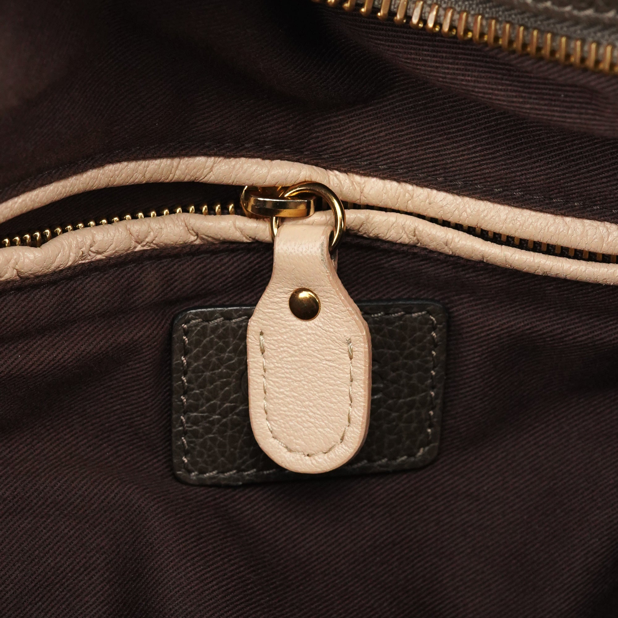 Greige Leather Paraty 2-Way Bag