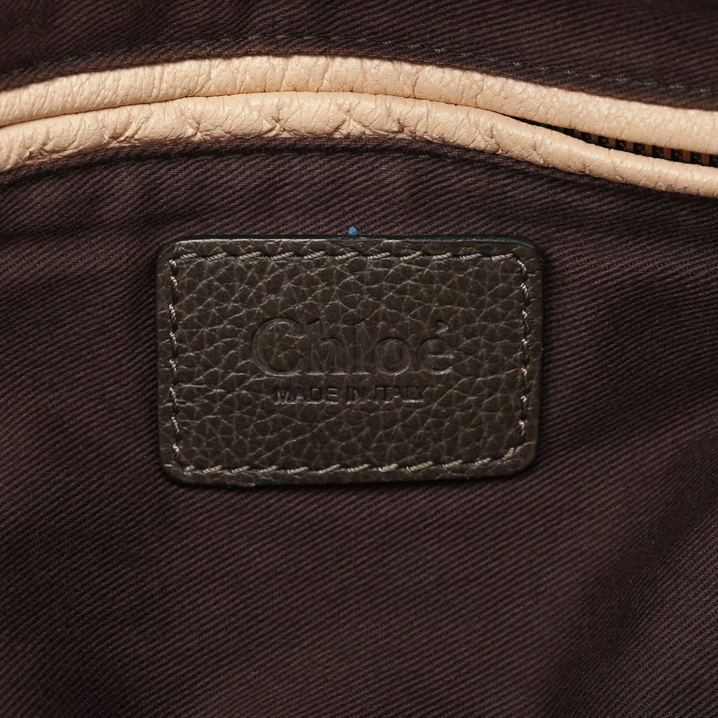 Greige Leather Paraty 2-Way Bag