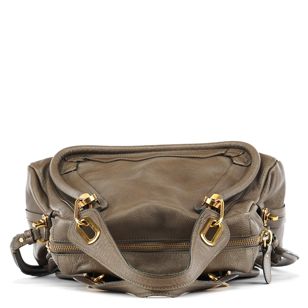 Greige Leather Paraty 2-Way Bag