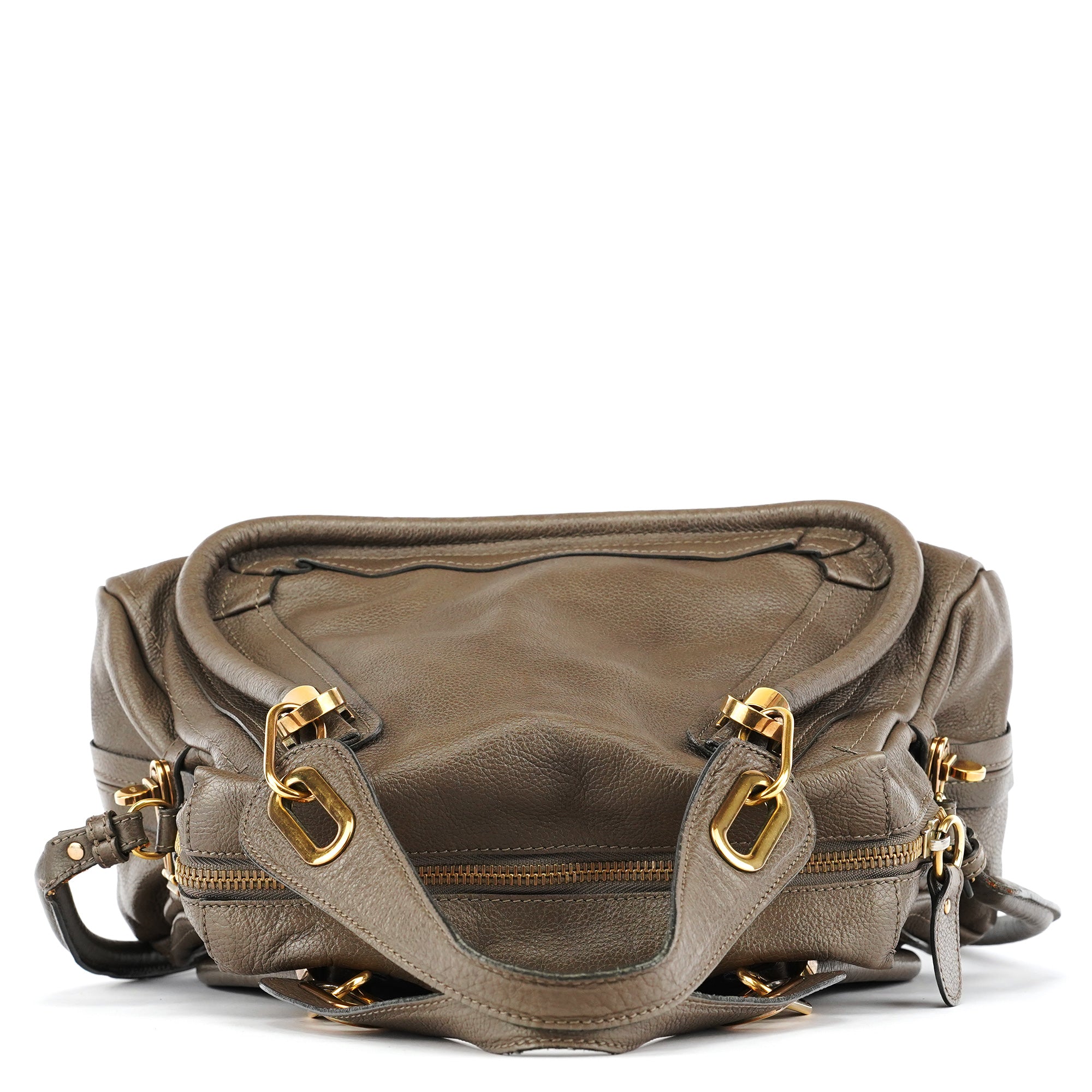 Greige Leather Paraty 2-Way Bag