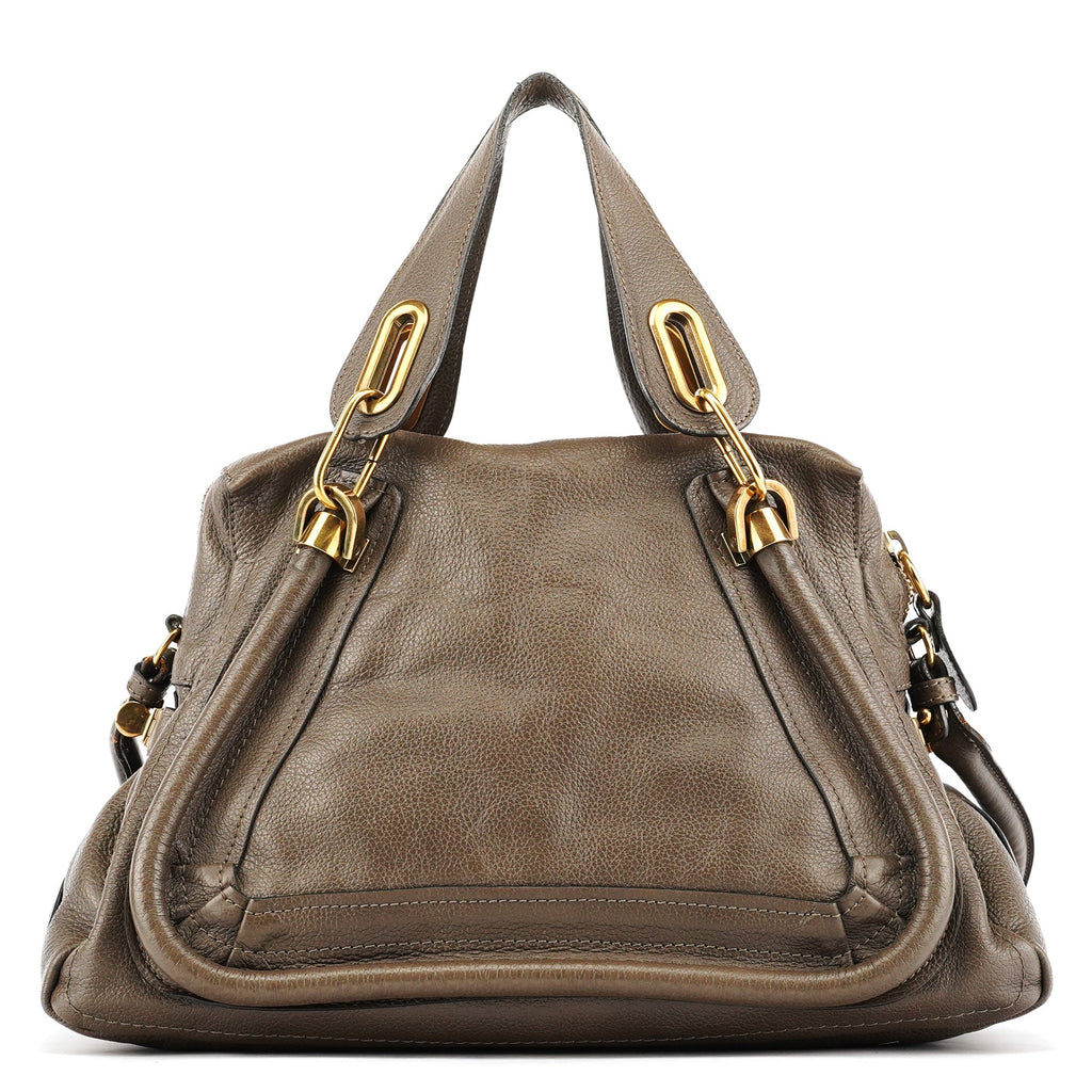 Greige Leather Paraty 2-Way Bag