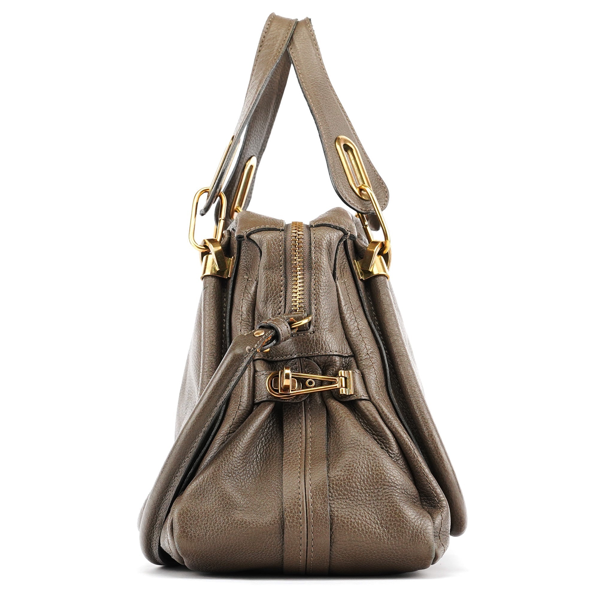 Greige Leather Paraty 2-Way Bag