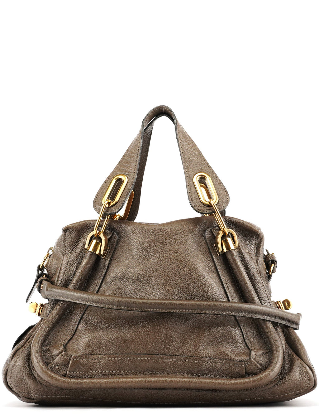 Greige Leather Paraty 2-Way Bag