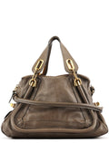 Greige Leather Paraty 2-Way Bag