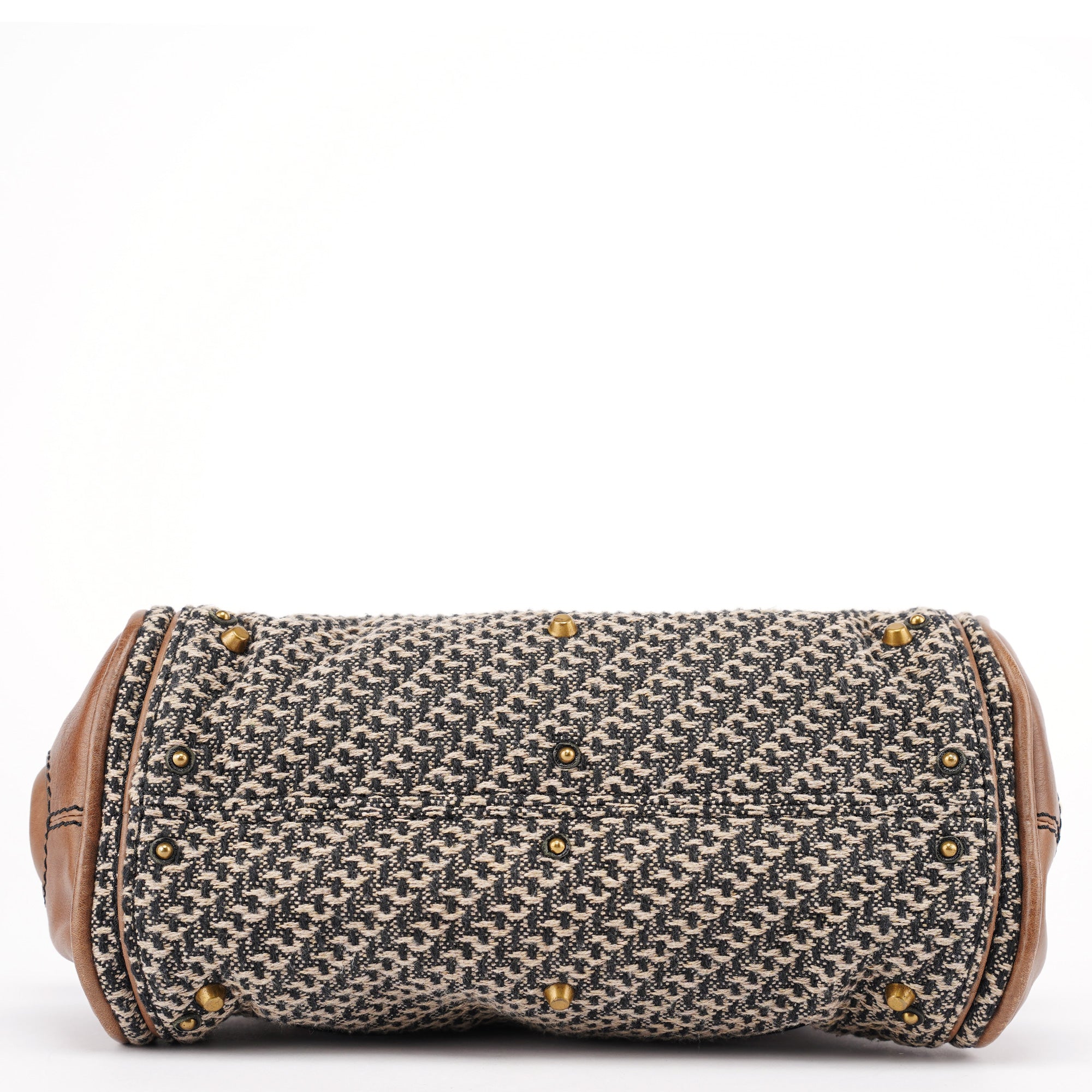Grey Brown Tweed Paddington Shoulder Bag