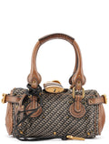 Grey Brown Tweed Paddington Shoulder Bag