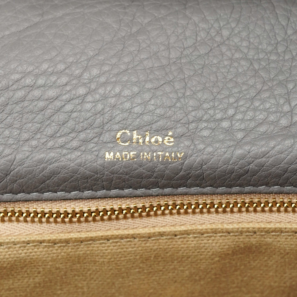 Grey Lambskin Leather Tote Bag