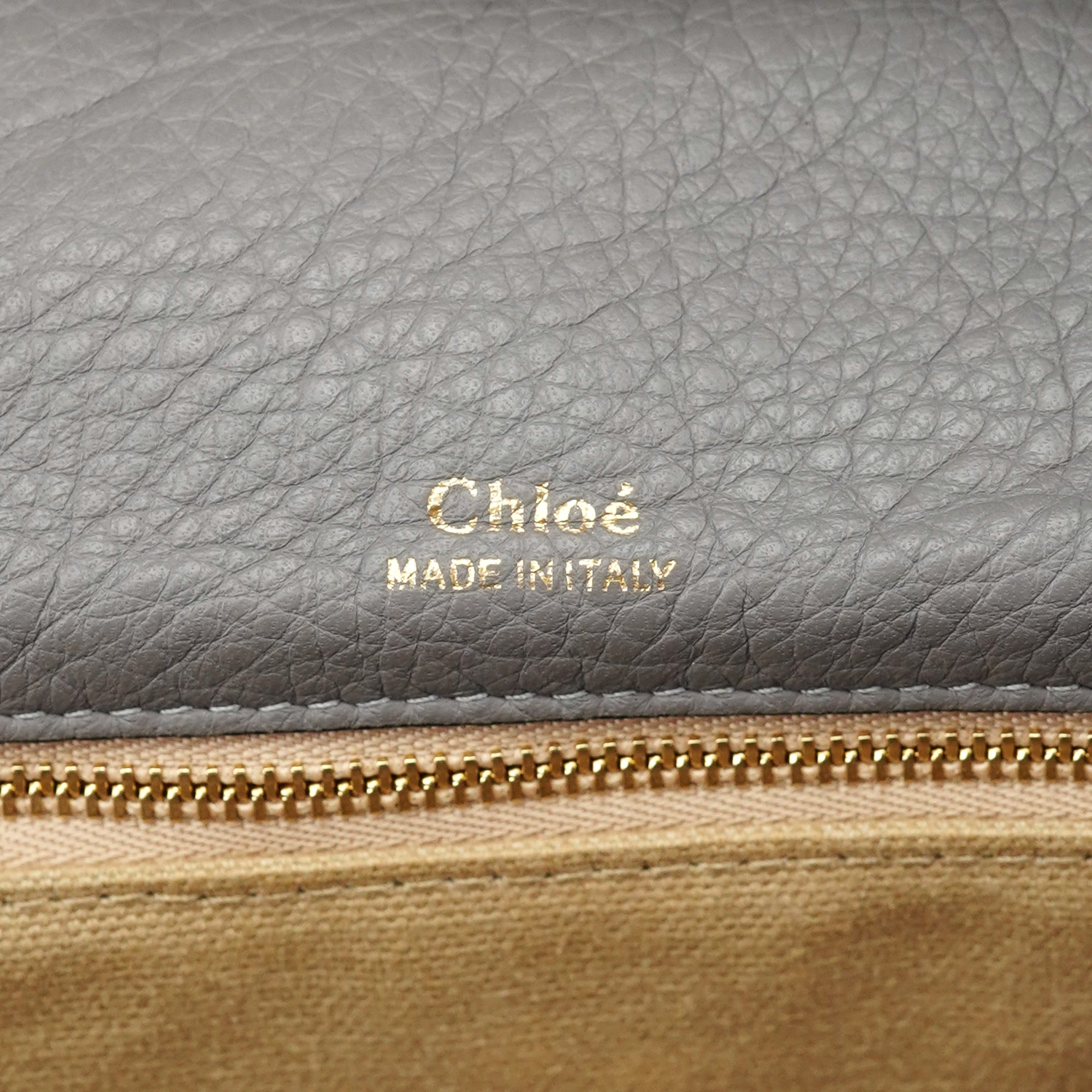 Grey Lambskin Leather Tote Bag
