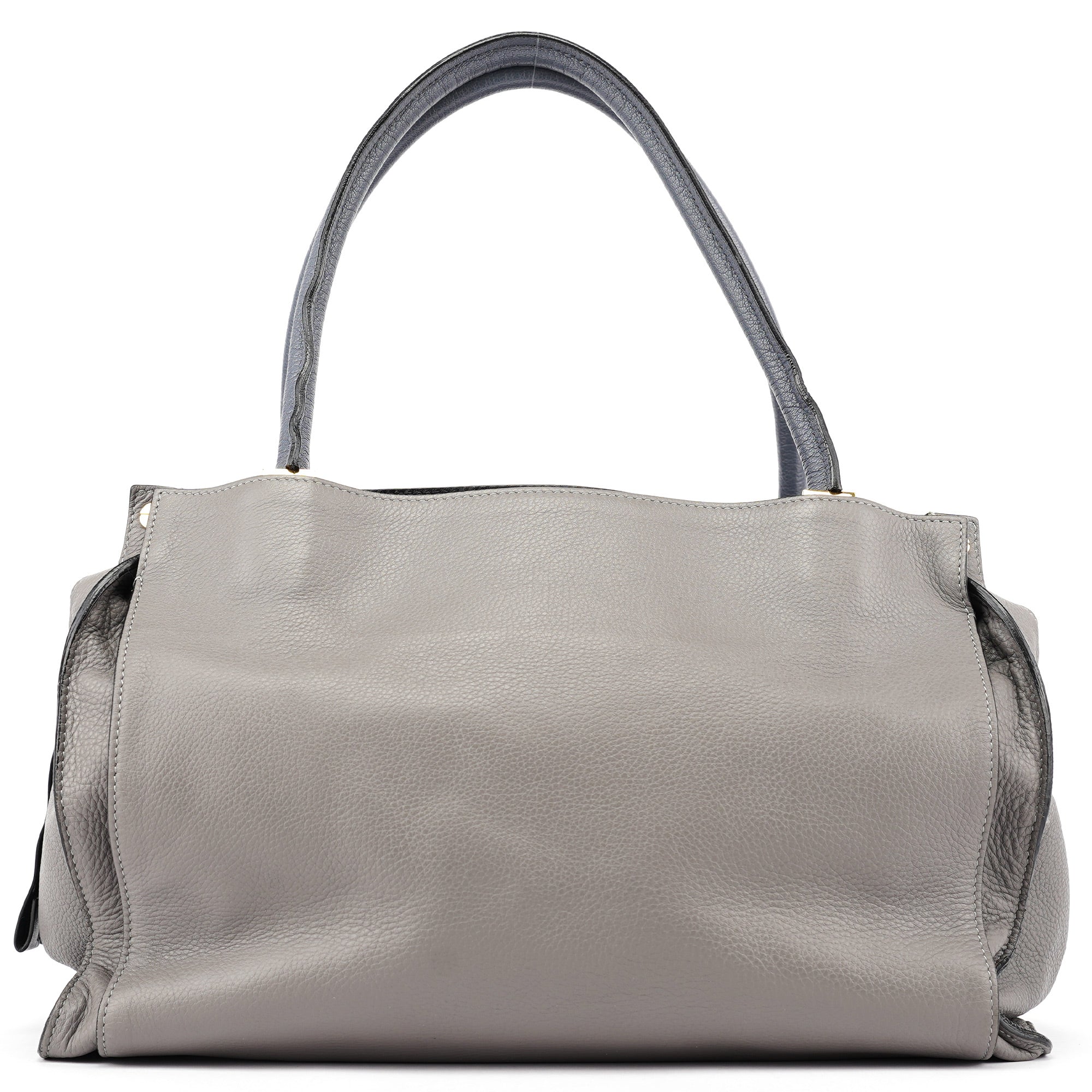 Grey Lambskin Leather Tote Bag