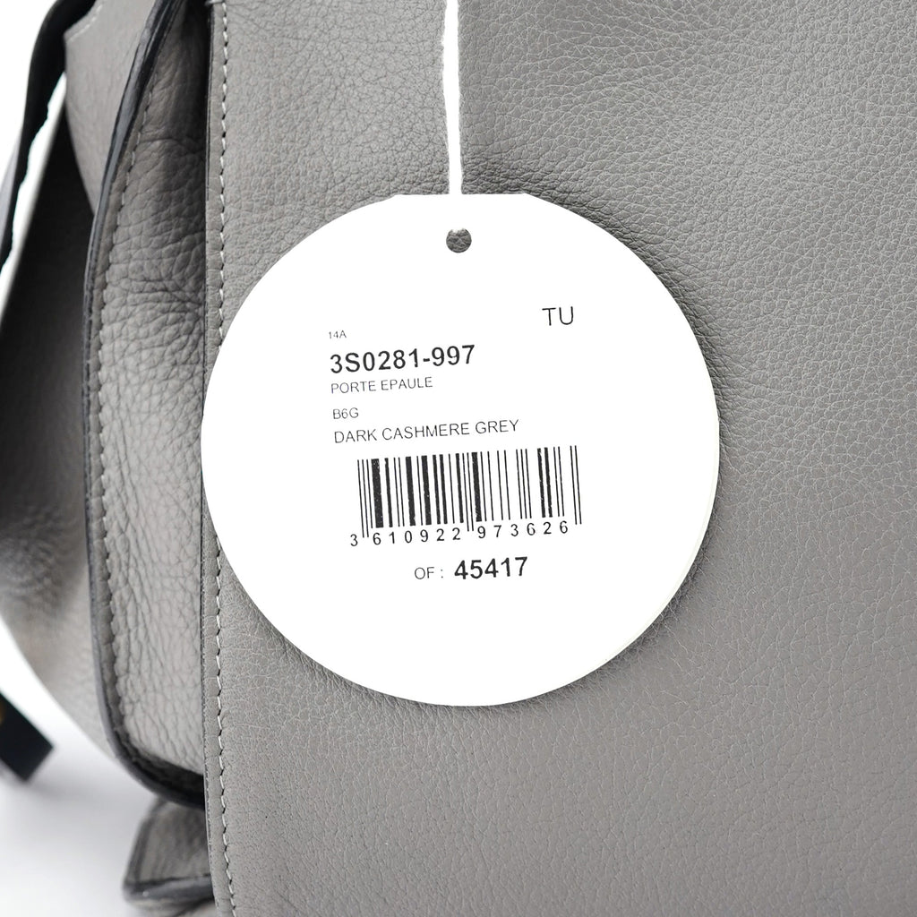 Grey Lambskin Leather Tote Bag
