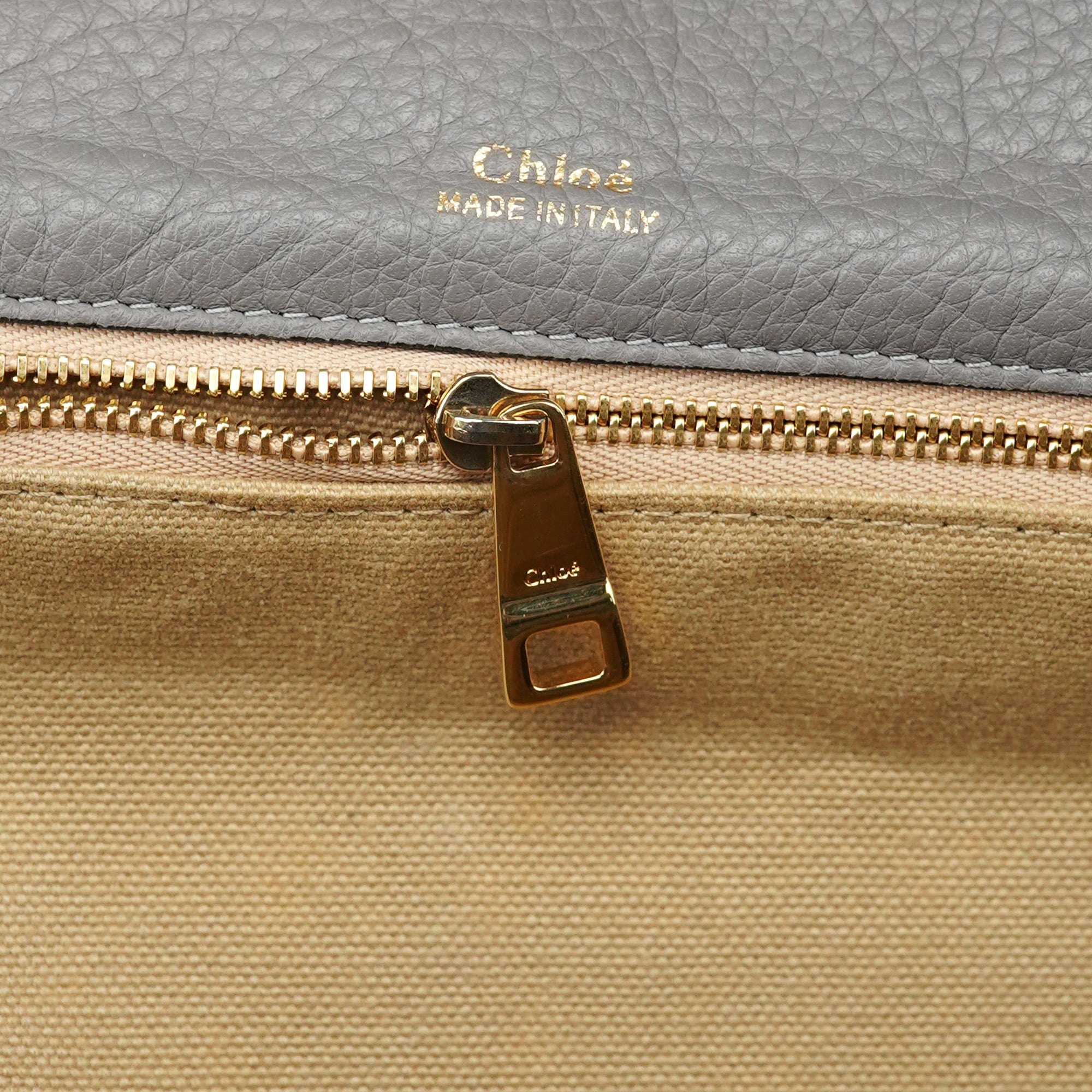 Grey Lambskin Leather Tote Bag