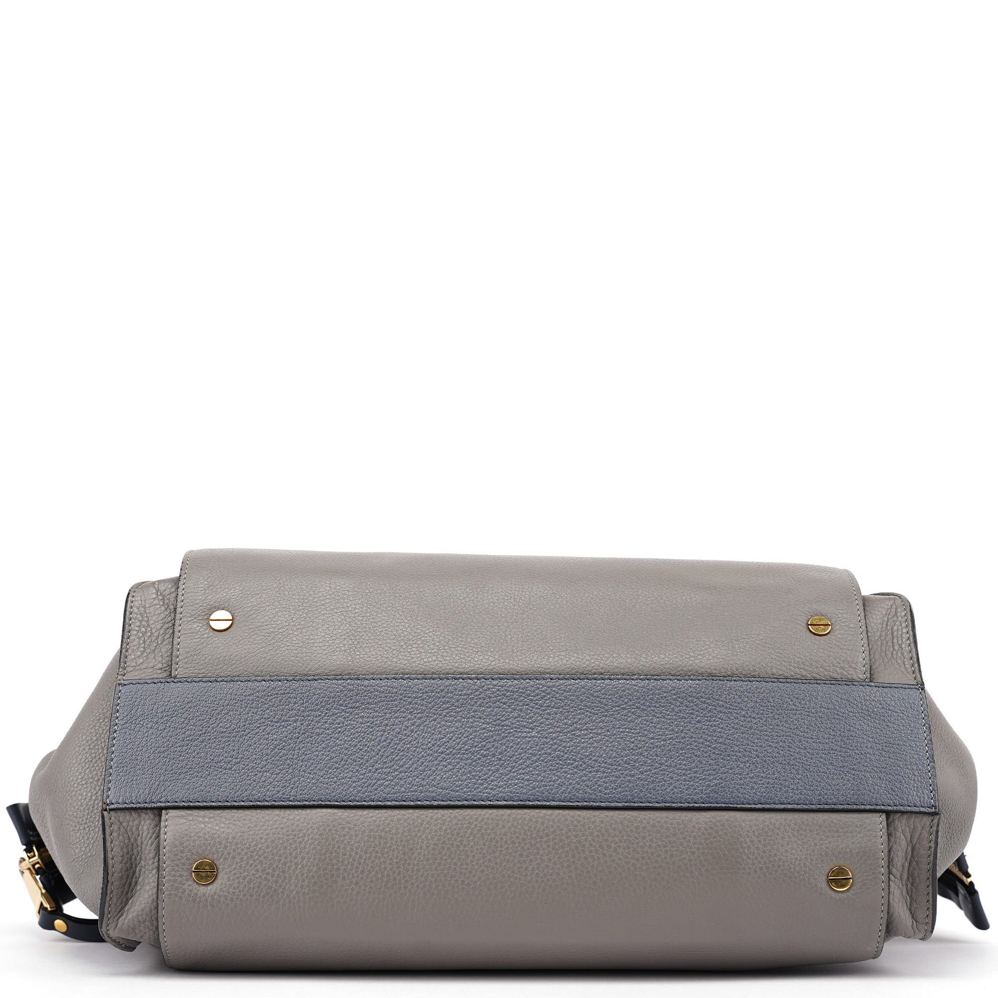Grey Lambskin Leather Tote Bag