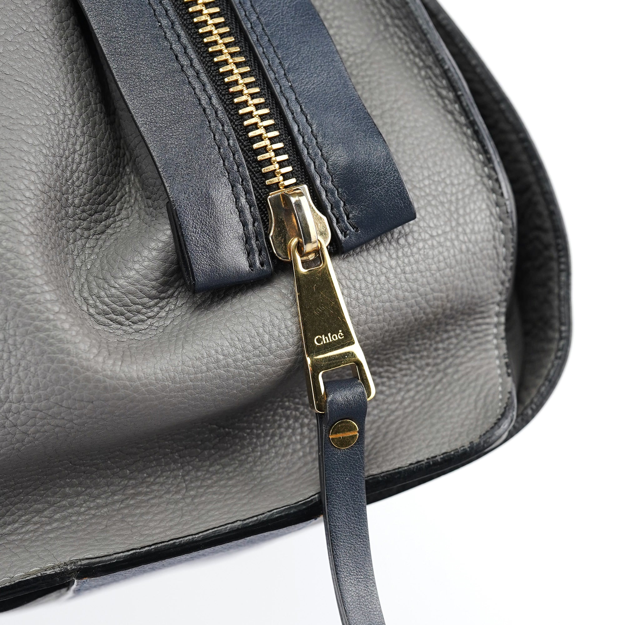 Grey Lambskin Leather Tote Bag