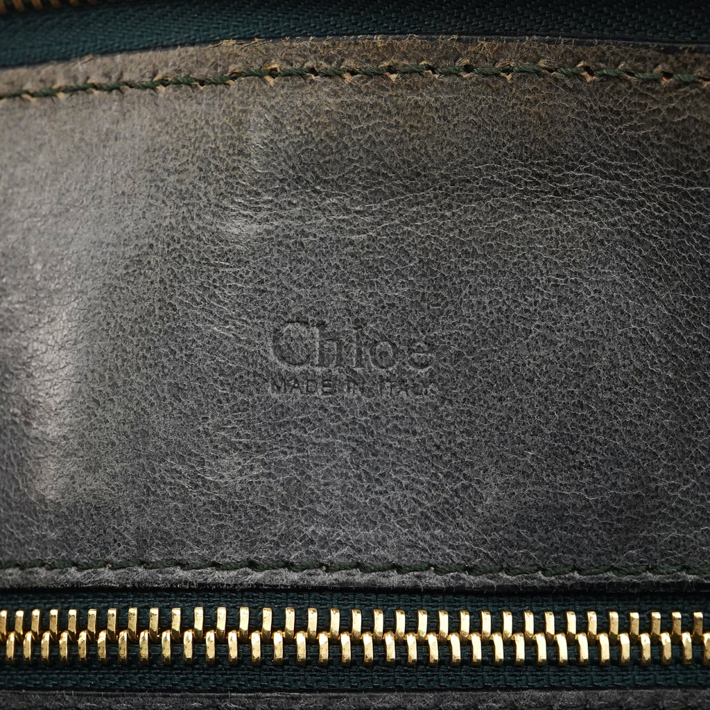 Grey Leather Heloise Tote Bag