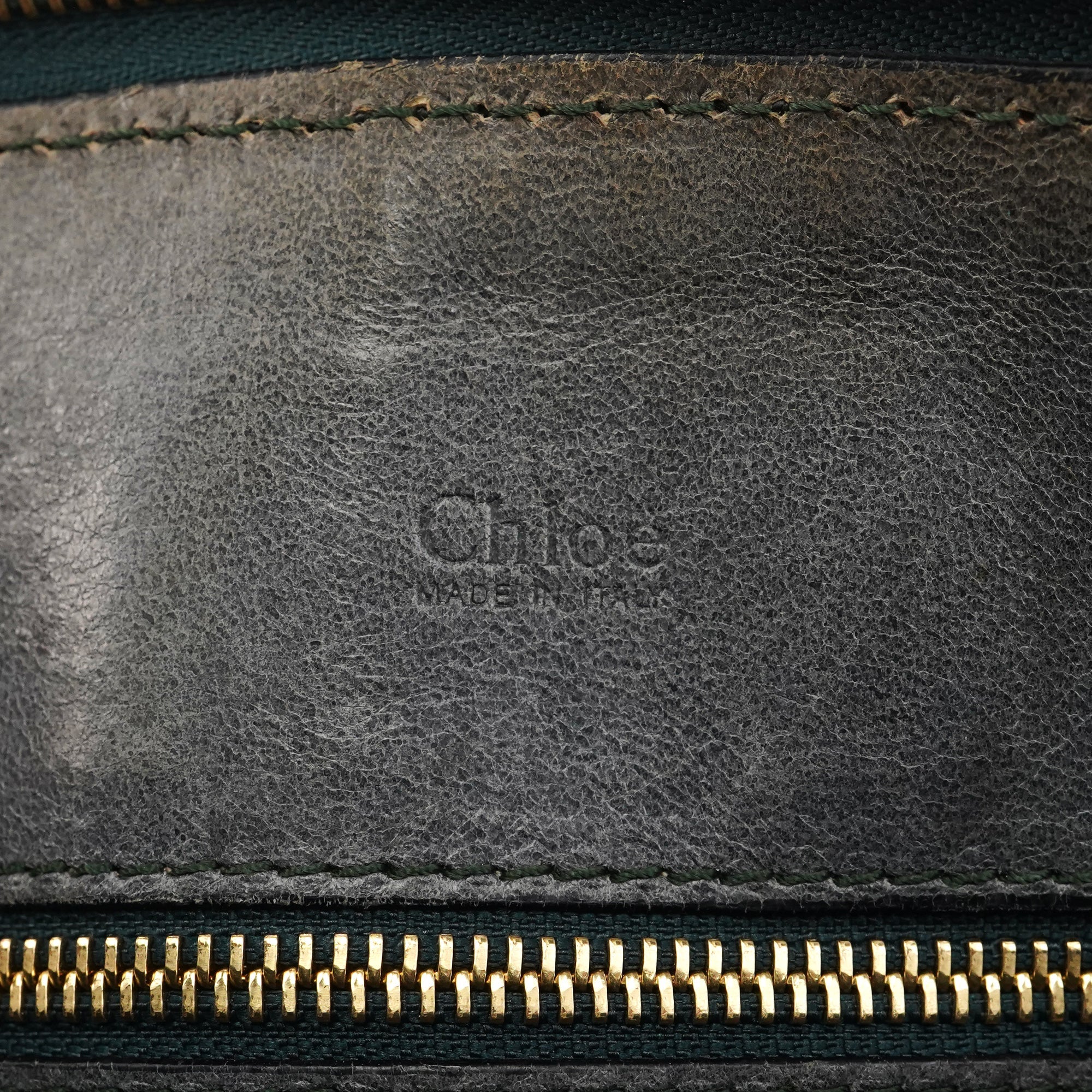 Grey Leather Heloise Tote Bag