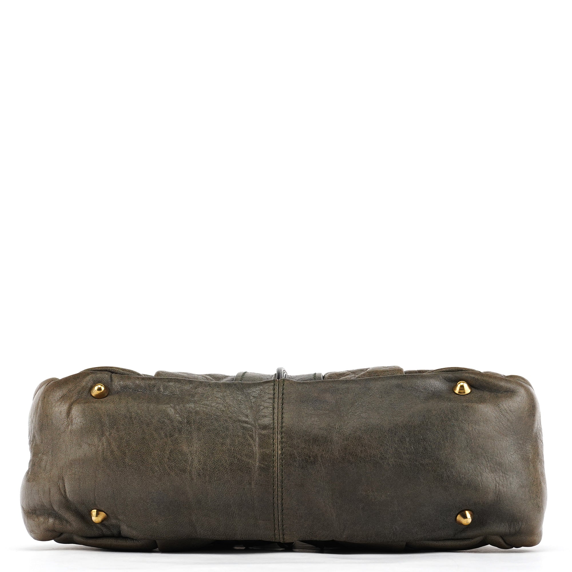 Grey Leather Heloise Tote Bag