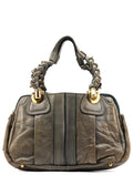 Grey Leather Heloise Tote Bag