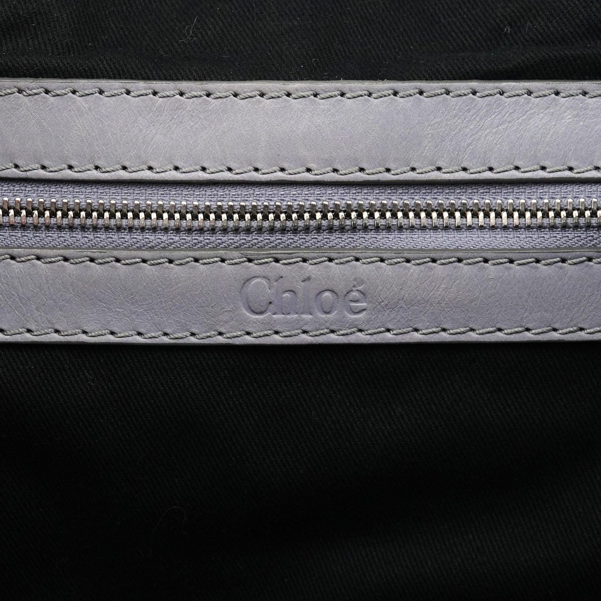 Grey Leather Kerala Tote Bag