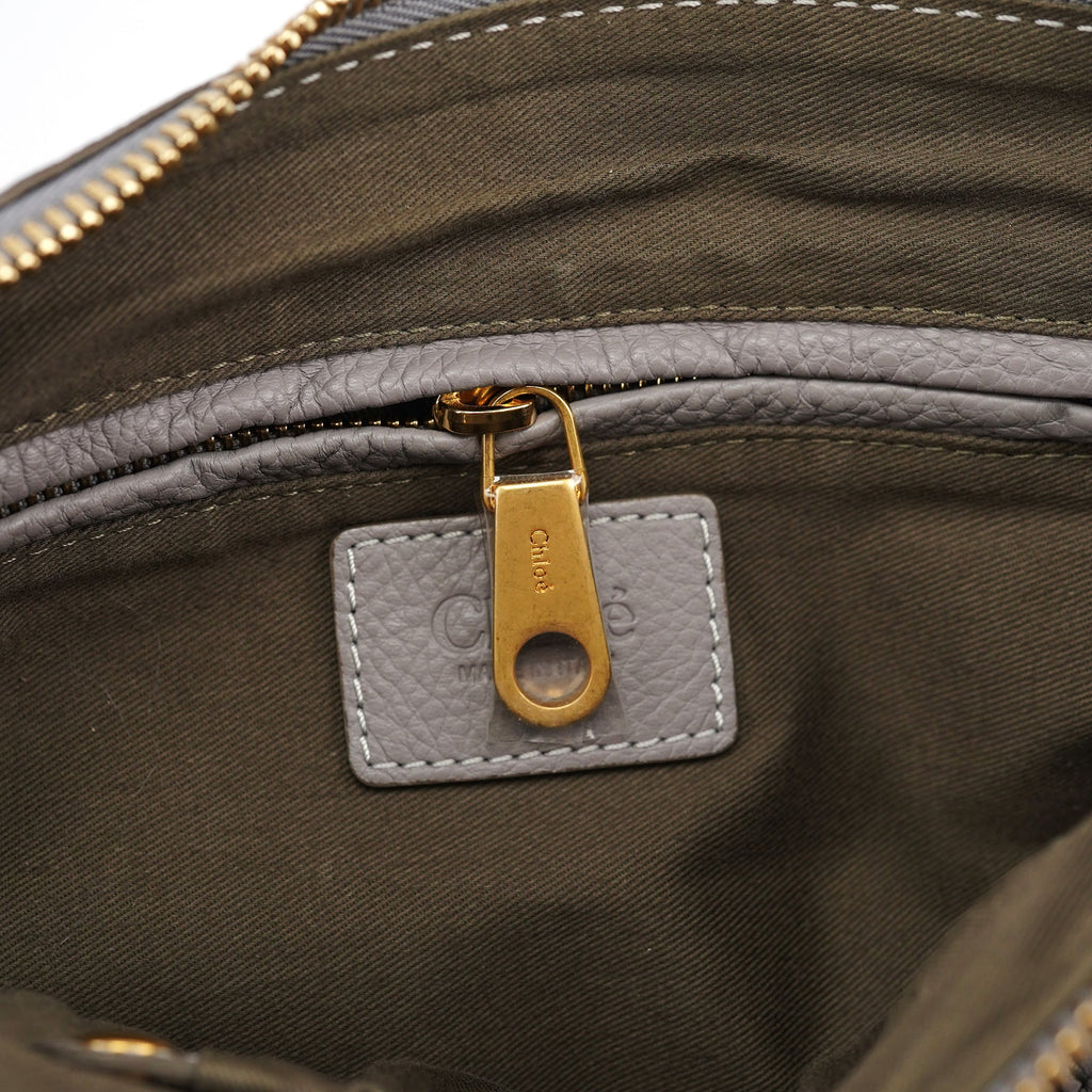 Grey Leather Marcie 2-Way Bag