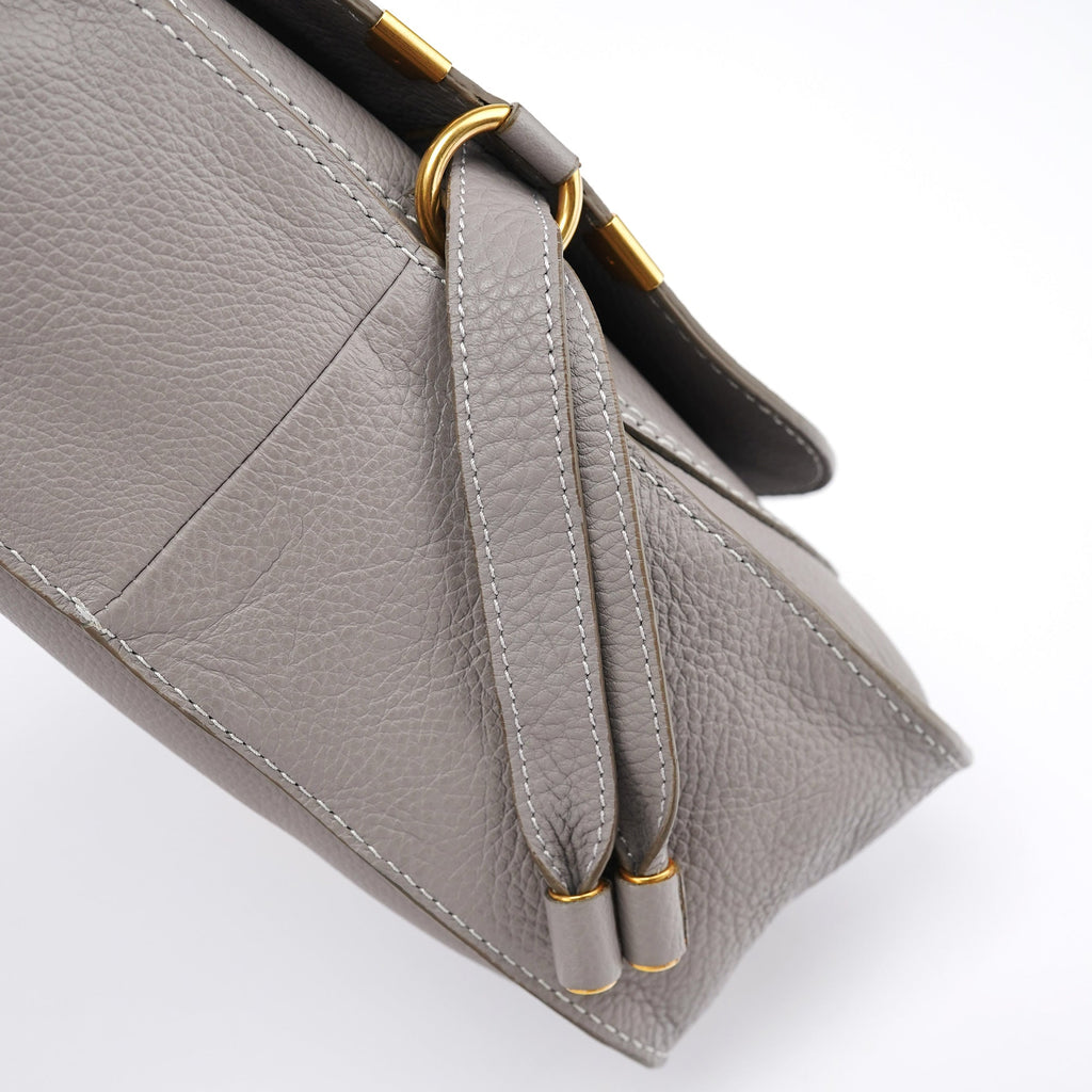 Grey Leather Marcie 2-Way Bag