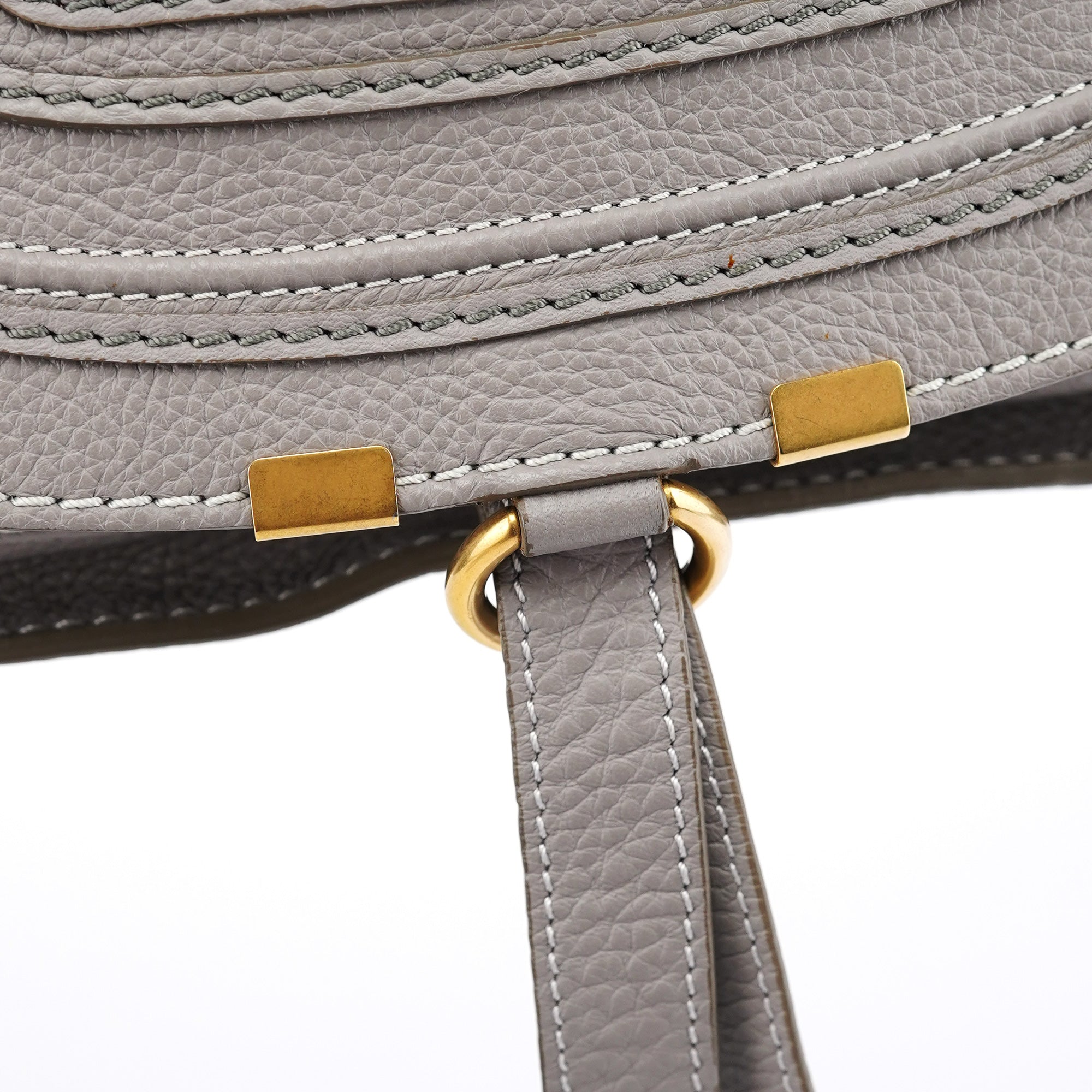 Grey Leather Marcie 2-Way Bag