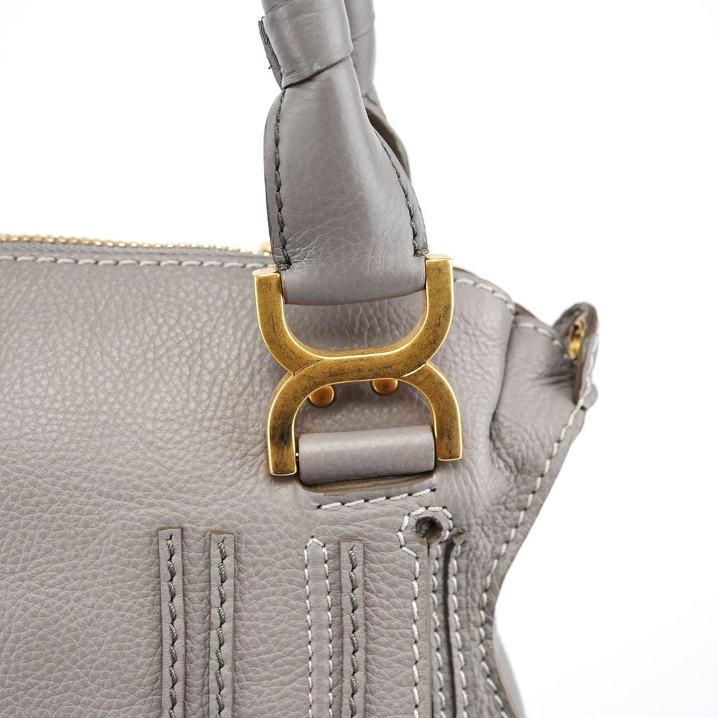 Grey Leather Marcie 2-Way Bag