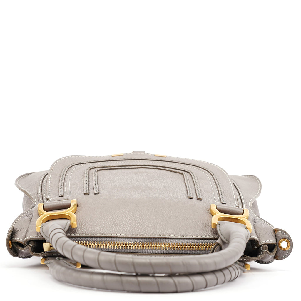 Grey Leather Marcie 2-Way Bag