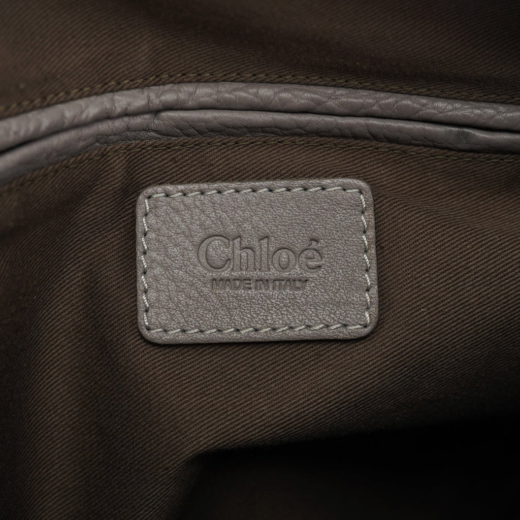 Grey Leather Marcie 2-Way Bag