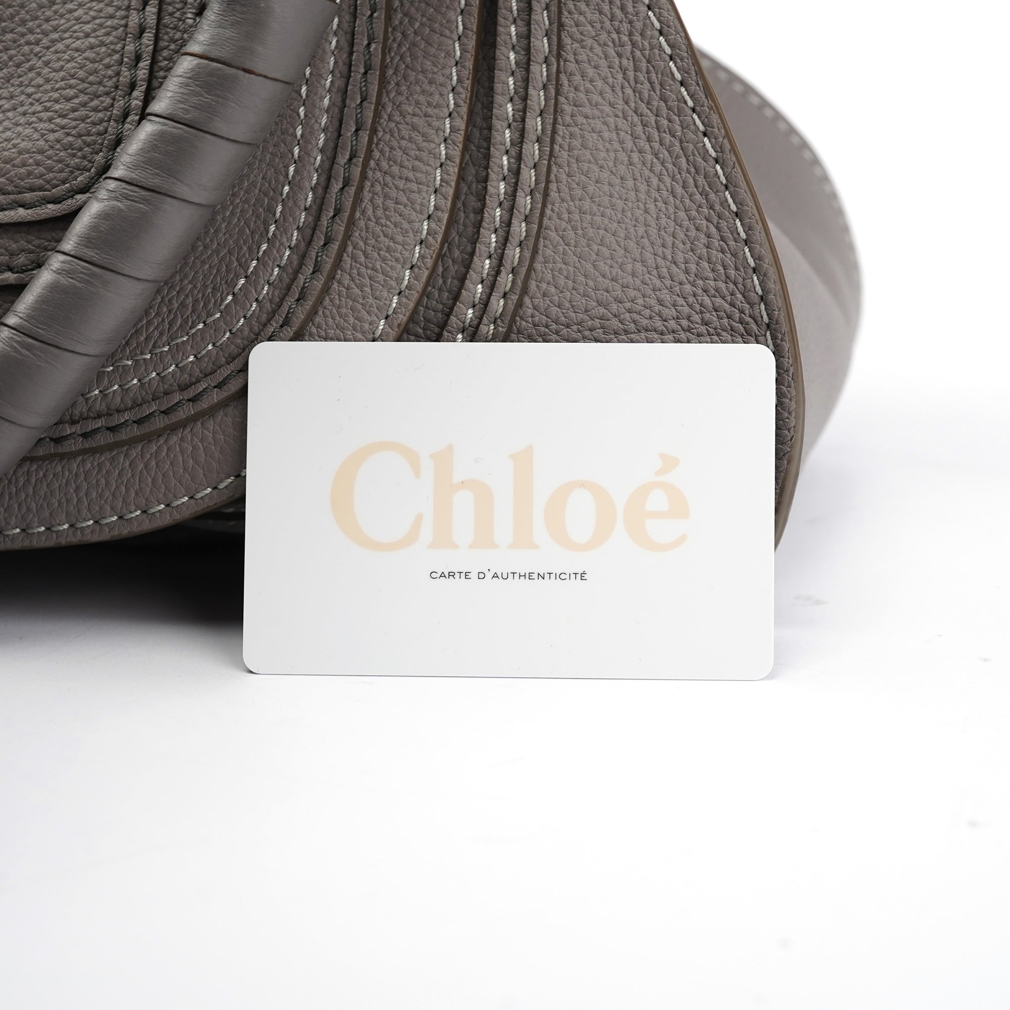 Grey Leather Marcie 2-Way Bag