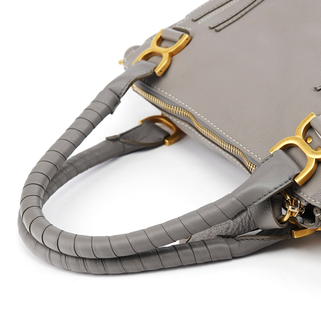 Grey Leather Marcie 2-Way Bag