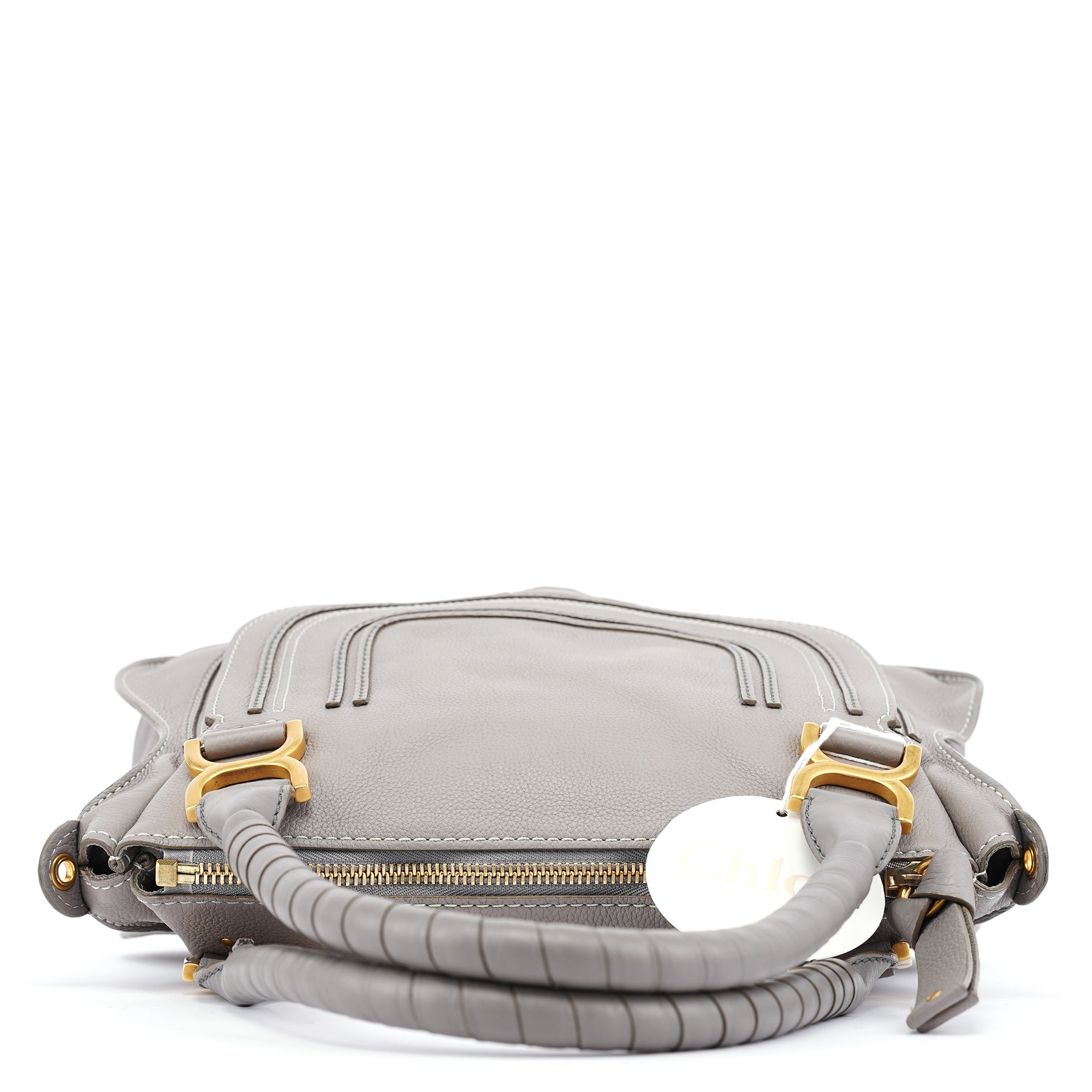 Grey Leather Marcie 2-Way Bag
