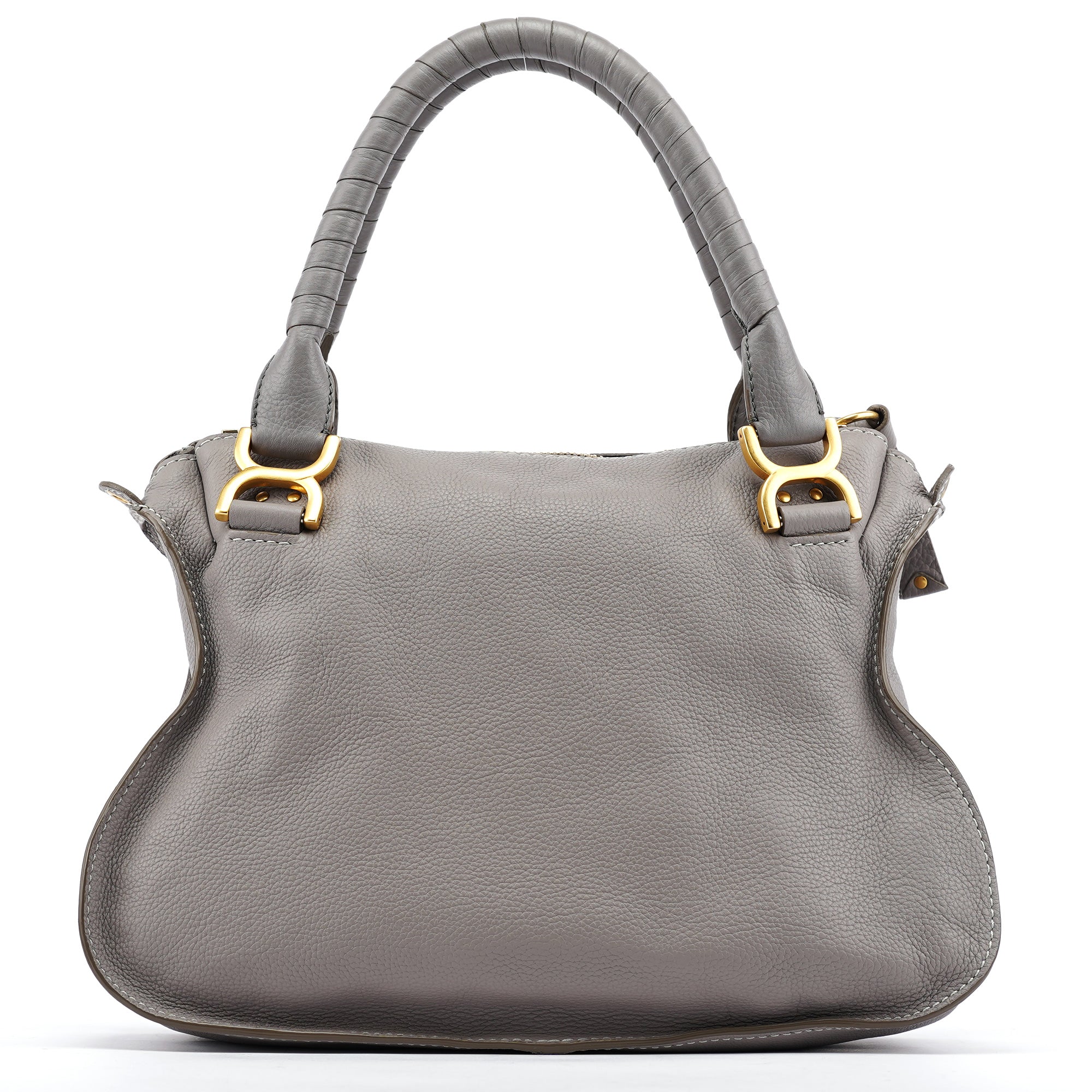 Grey Leather Marcie 2-Way Bag