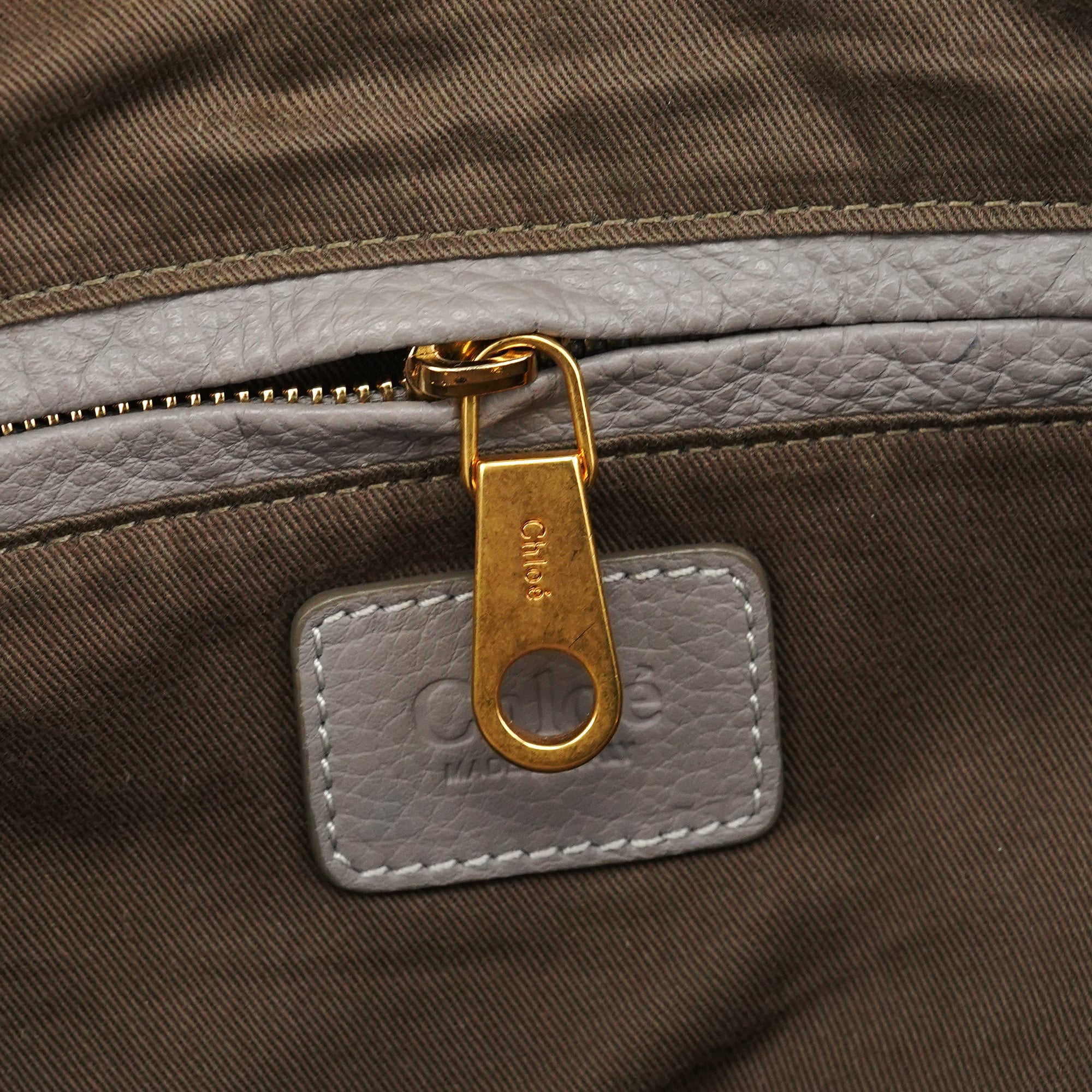 Grey Leather Marcie 2-Way Bag