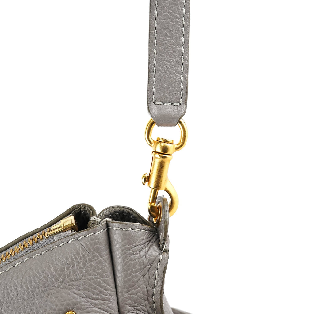 Grey Leather Marcie 2-Way Bag