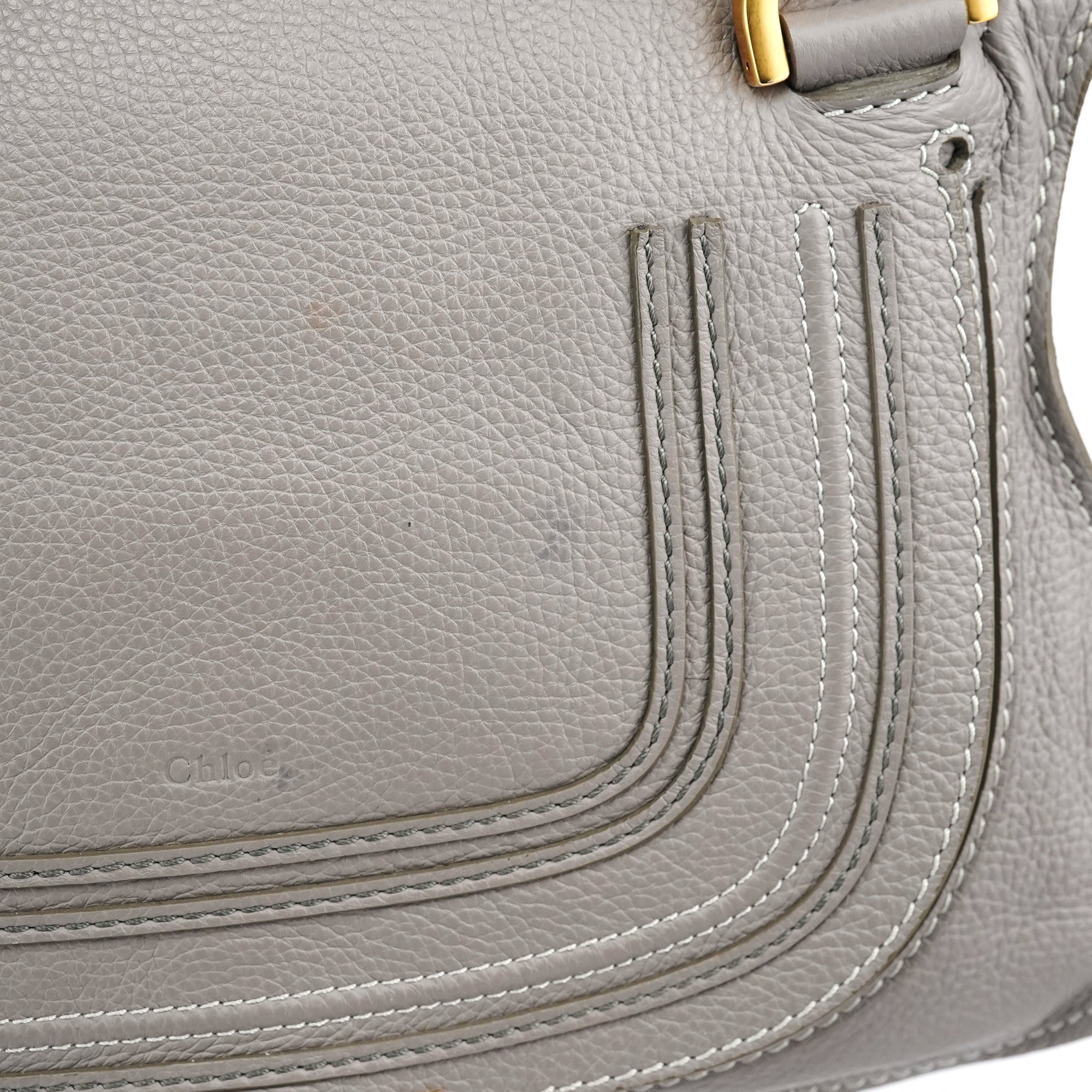 Grey Leather Marcie 2-Way Bag