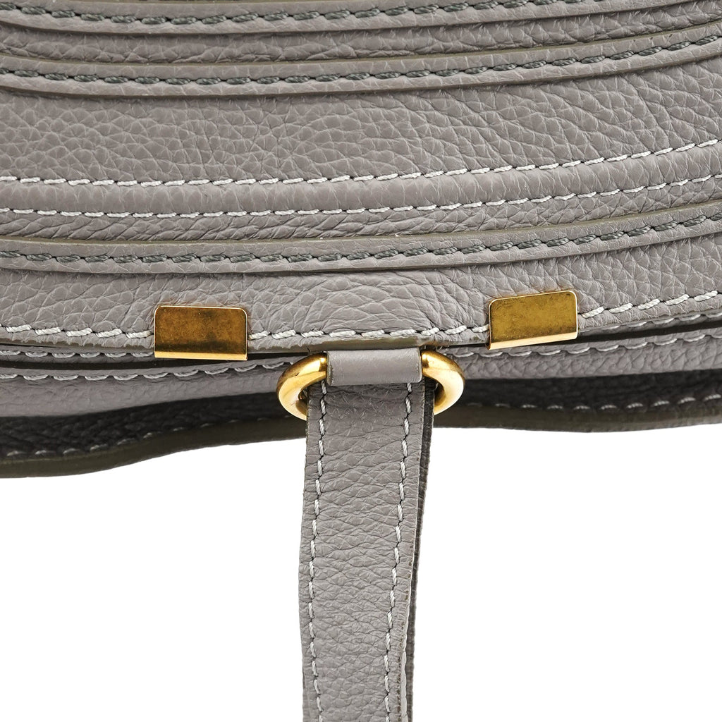 Grey Leather Marcie 2-Way Bag
