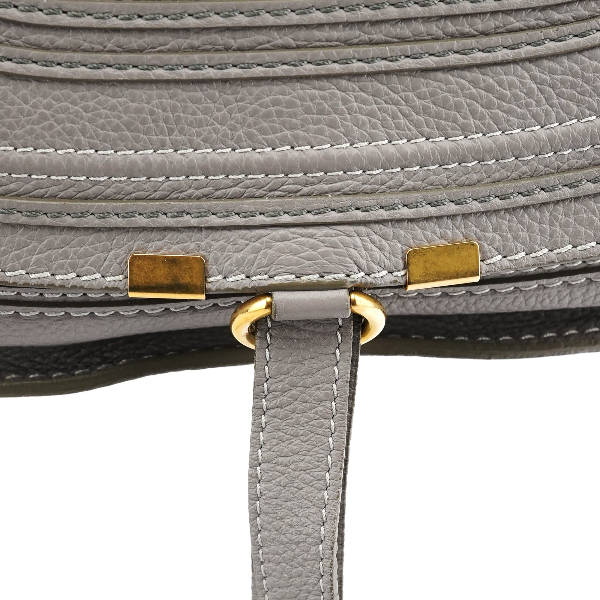 Grey Leather Marcie 2-Way Bag