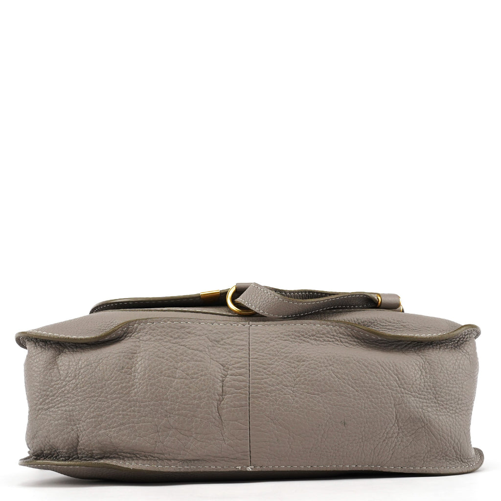 Grey Leather Marcie 2-Way Bag