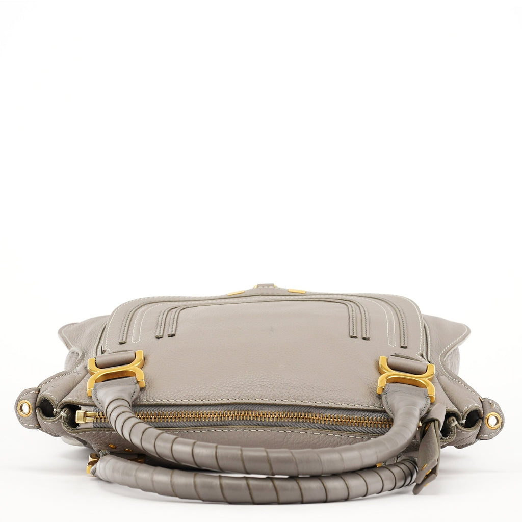 Grey Leather Marcie 2-Way Bag
