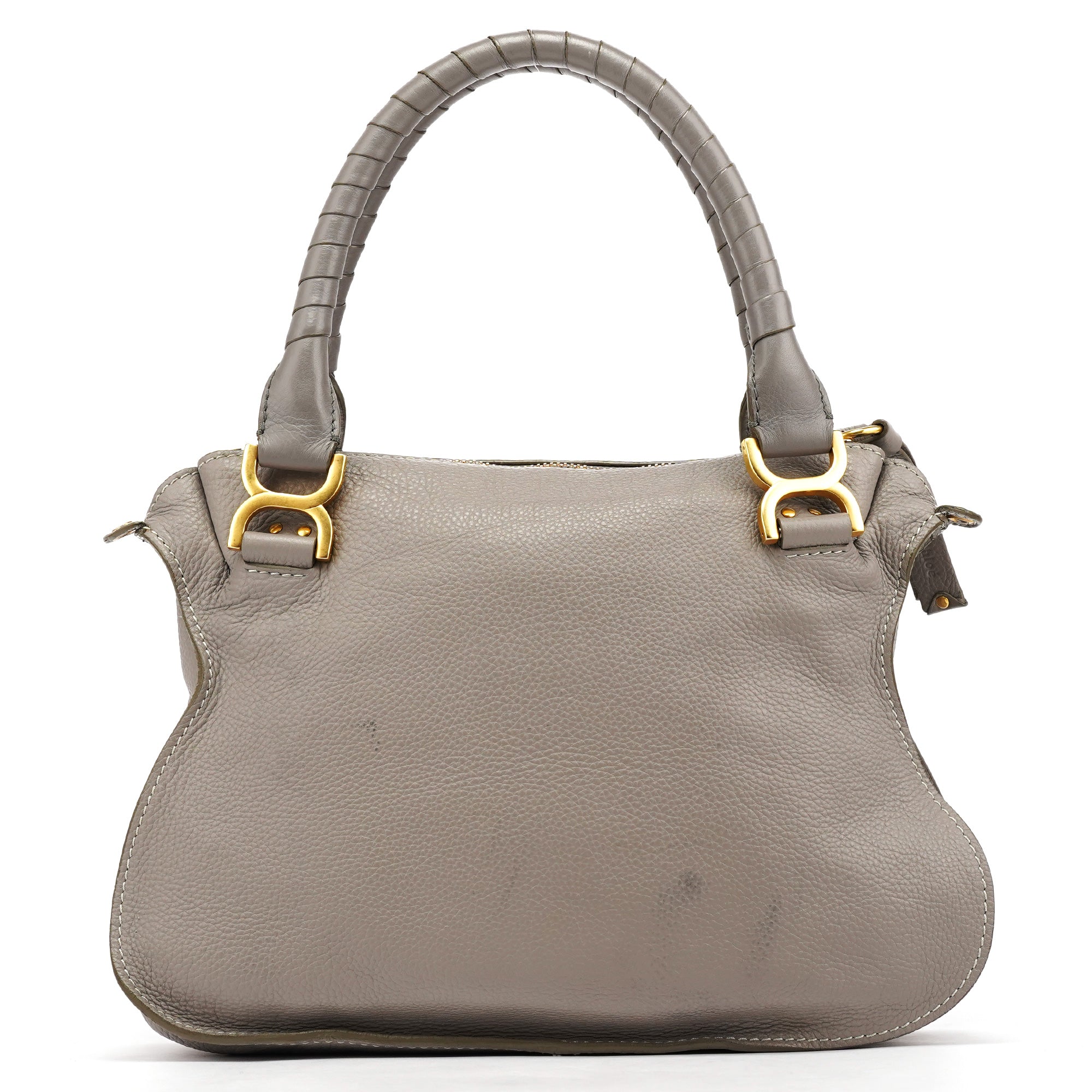 Grey Leather Marcie 2-Way Bag