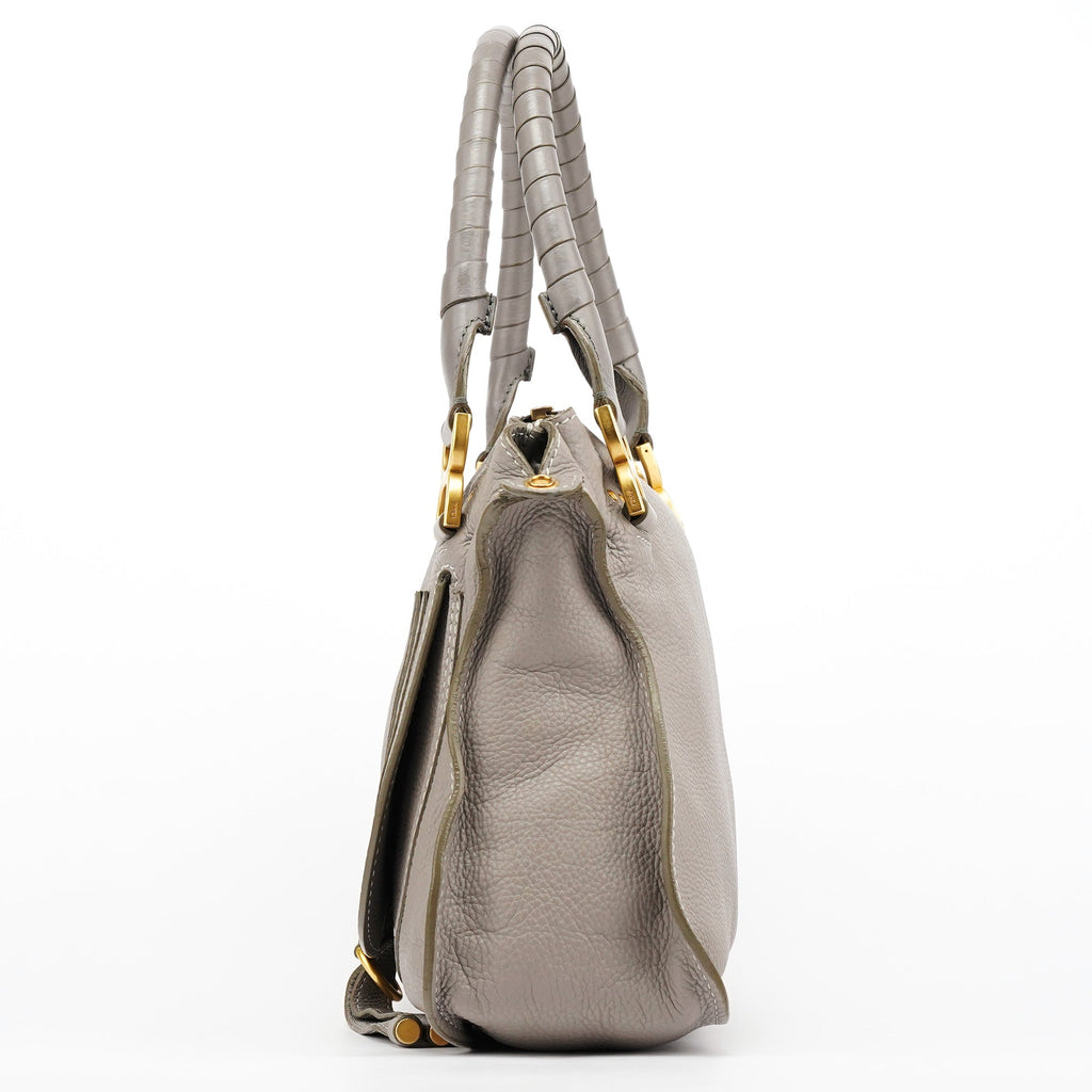 Grey Leather Marcie 2-Way Bag