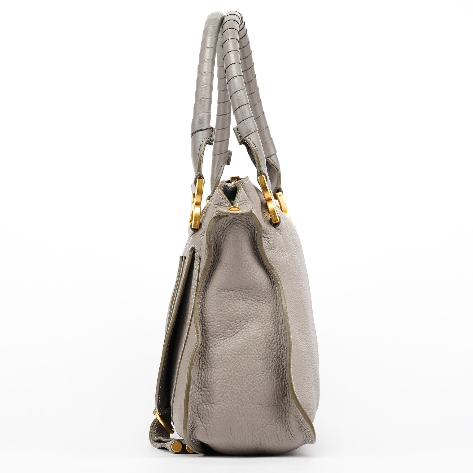 Grey Leather Marcie 2-Way Bag